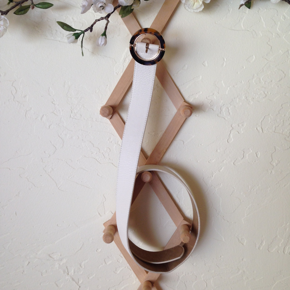 Talbots Wide Ivory Belt